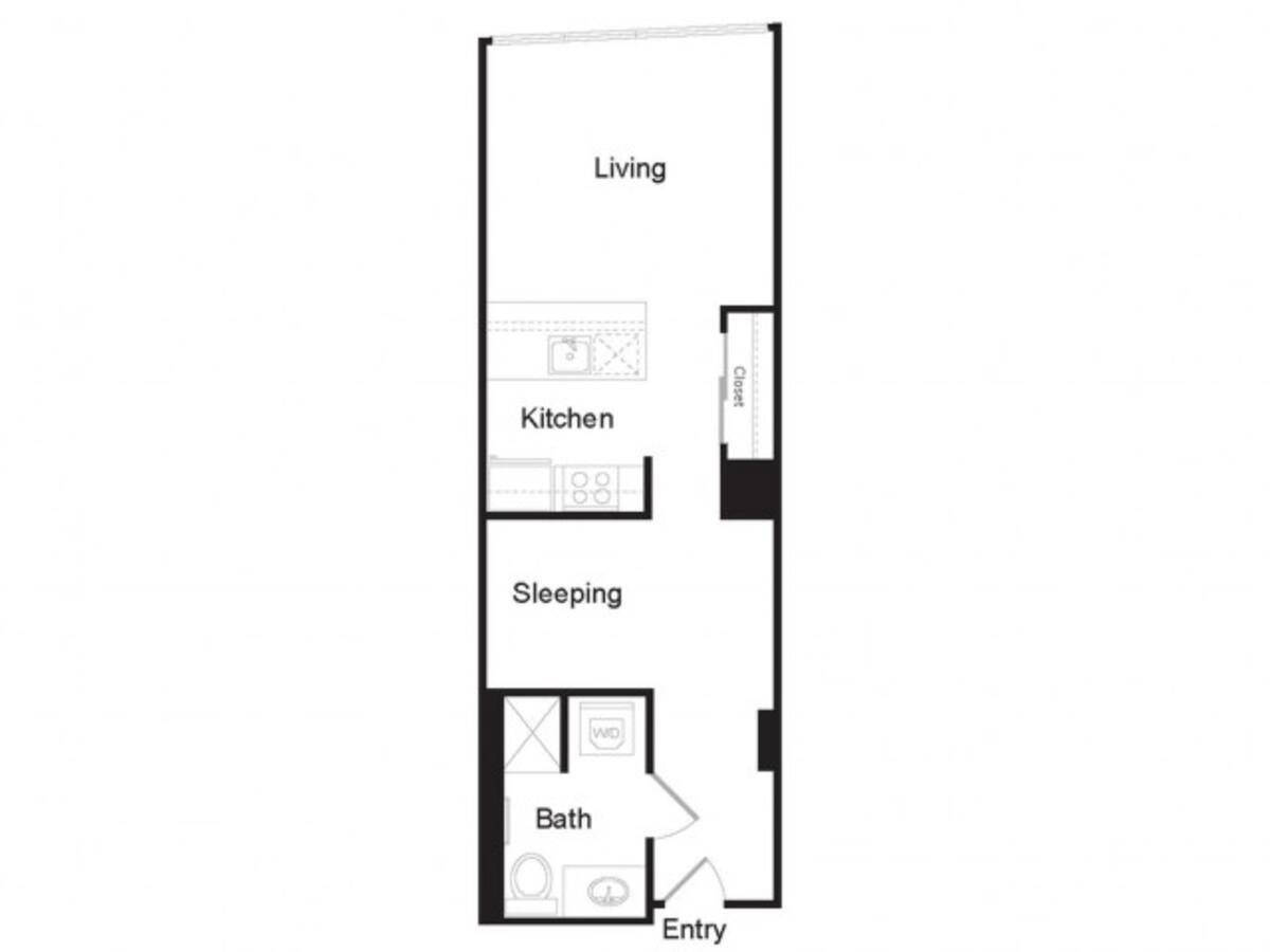 Floorplan diagram for Studio C, showing Studio