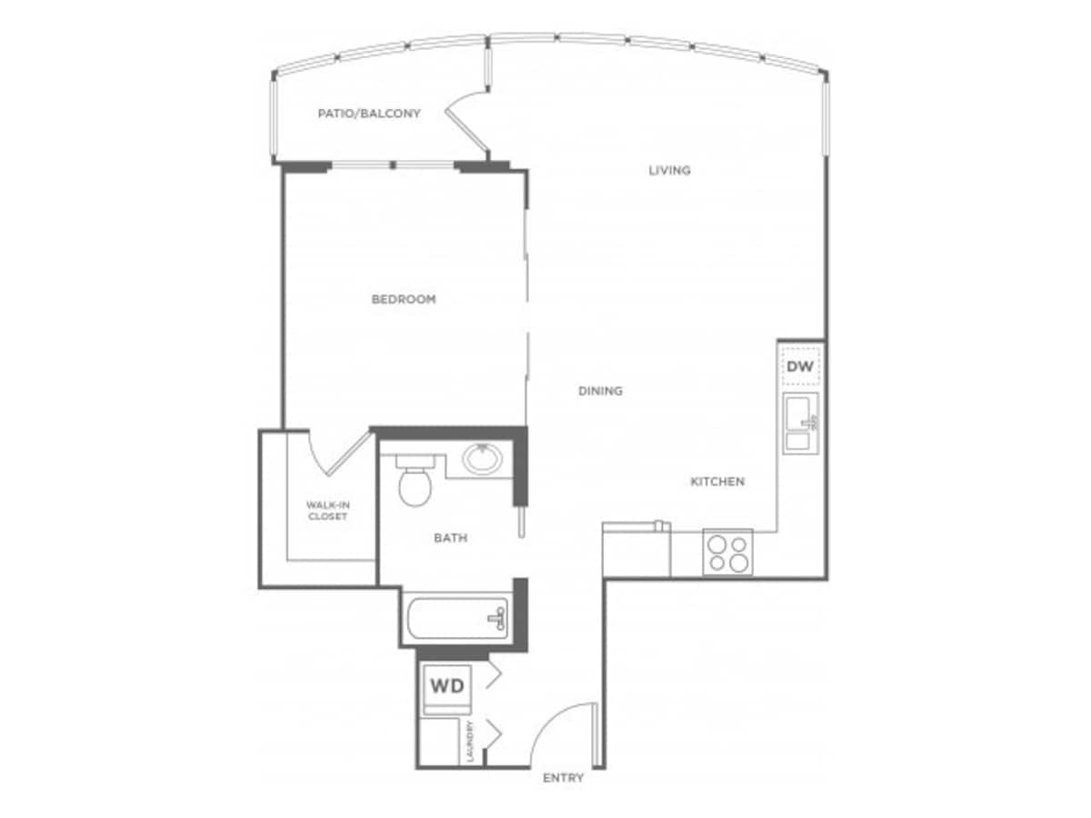 Floorplan diagram for Plan 8, showing 1 bedroom