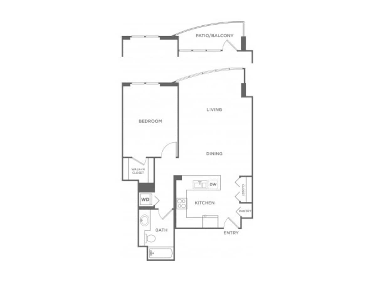 Floorplan diagram for Plan 10, showing 1 bedroom