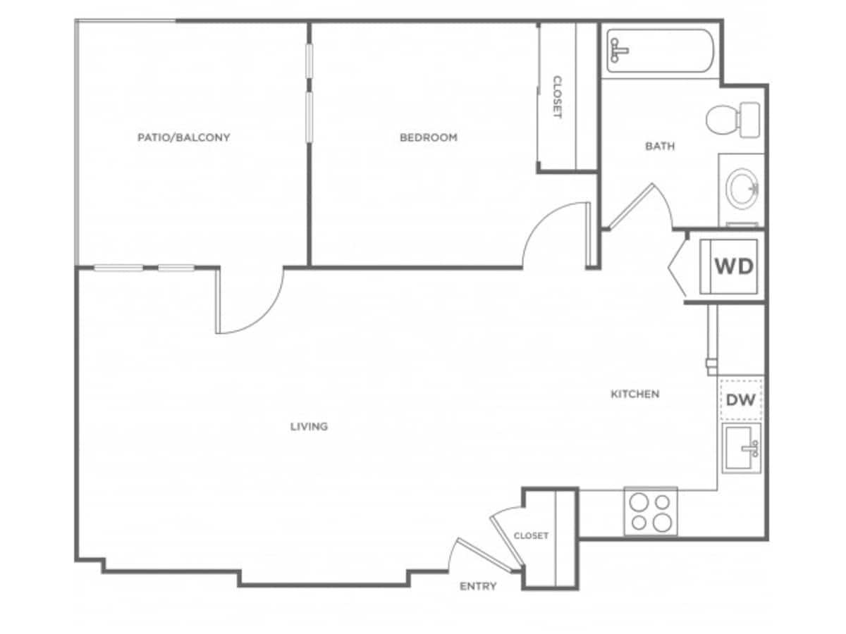 Floorplan diagram for 1f, showing 1 bedroom