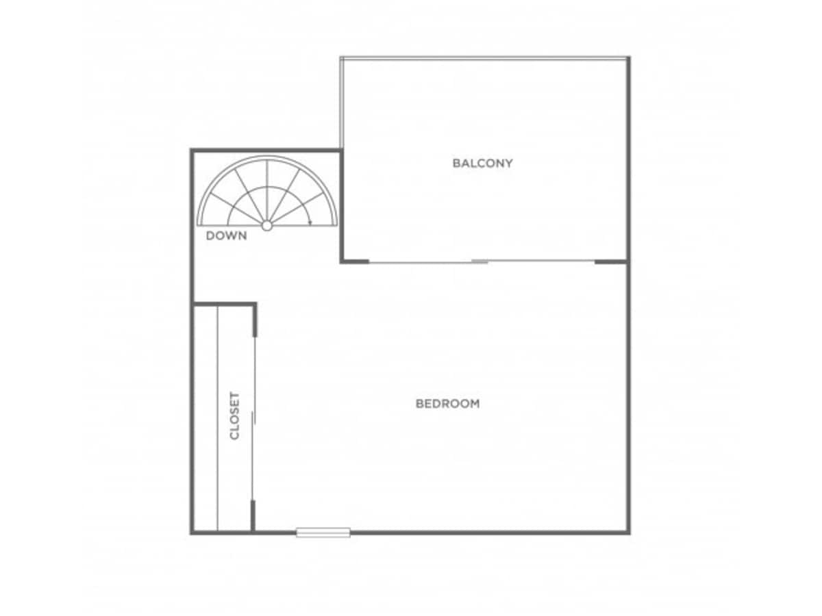 Floorplan diagram for 2h, showing 1 bedroom