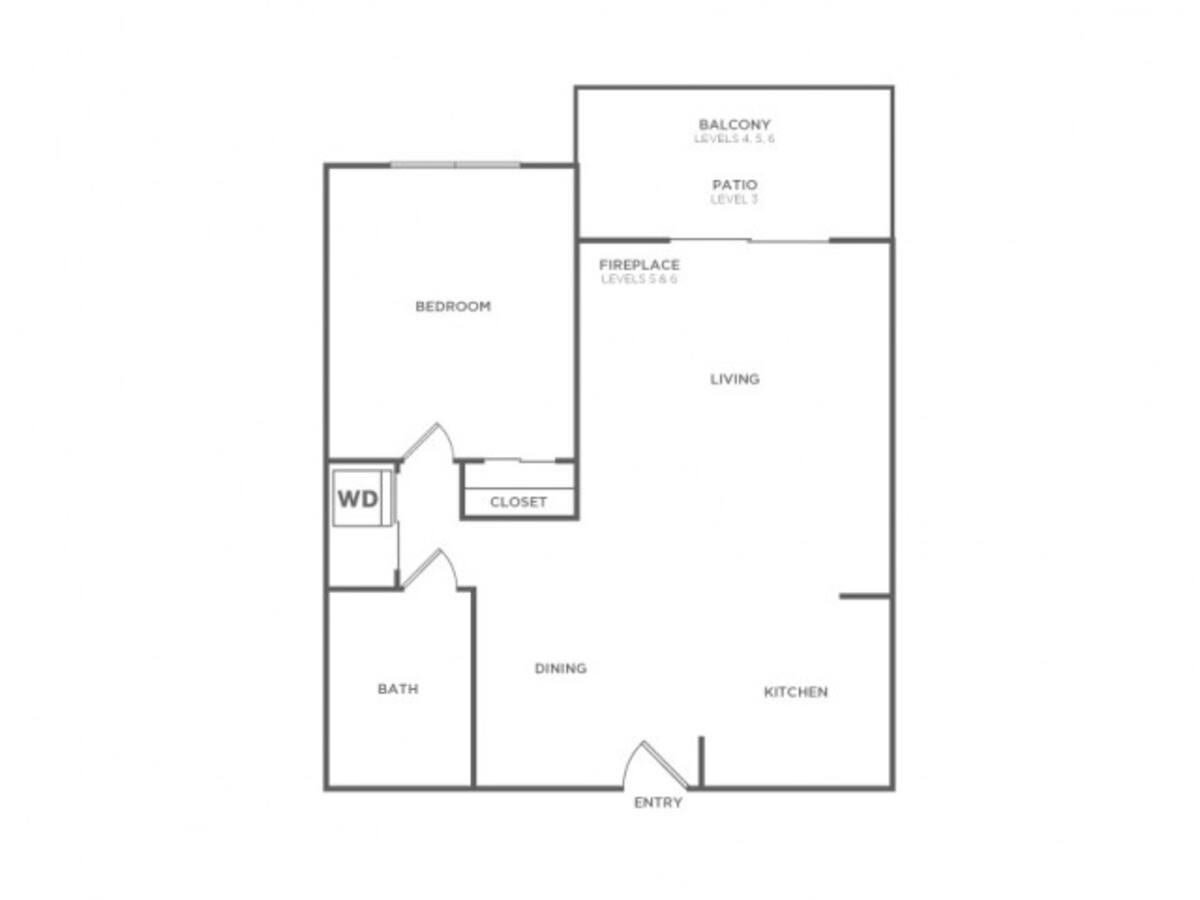 Floorplan diagram for B - Classic, showing 1 bedroom