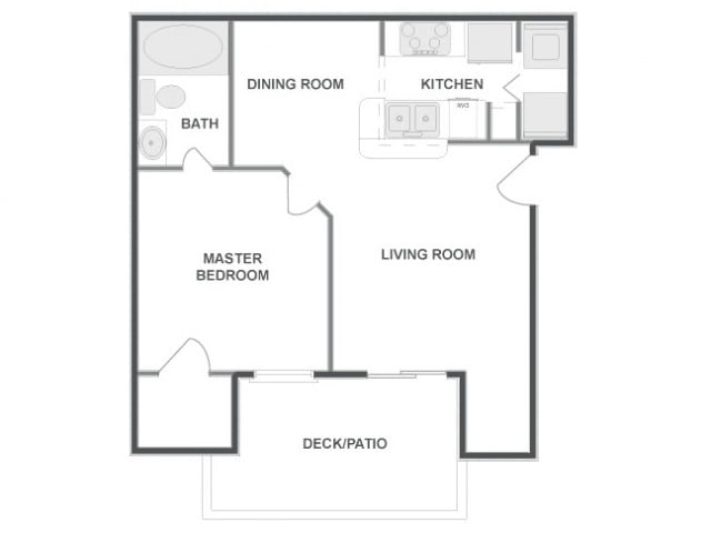 Floorplan diagram for A2 - Luxe, showing 1 bedroom
