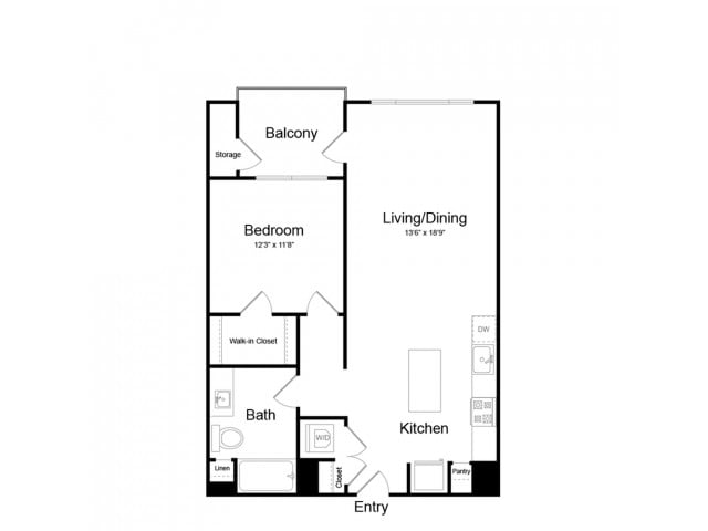 Plano de A2, que muestra 1 habitación