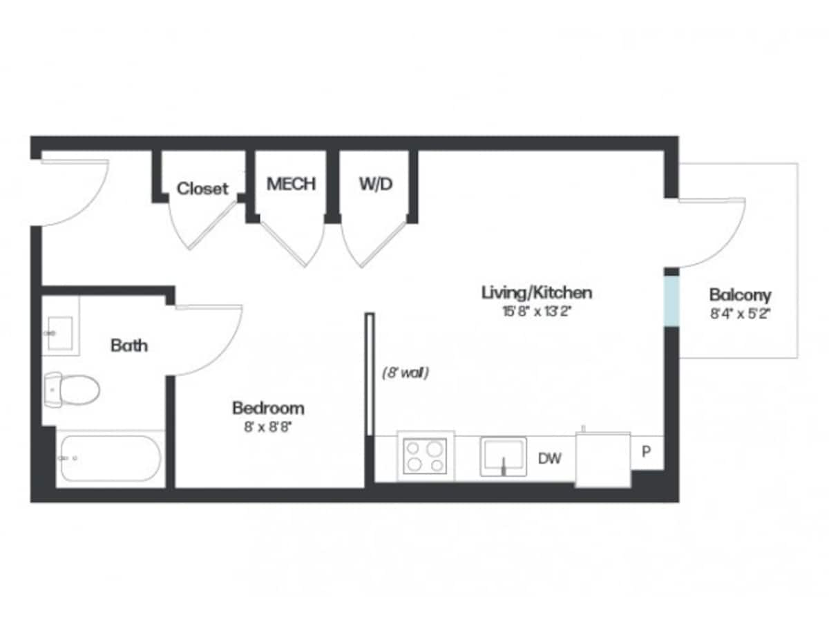 Floorplan diagram for Vermont, showing Studio