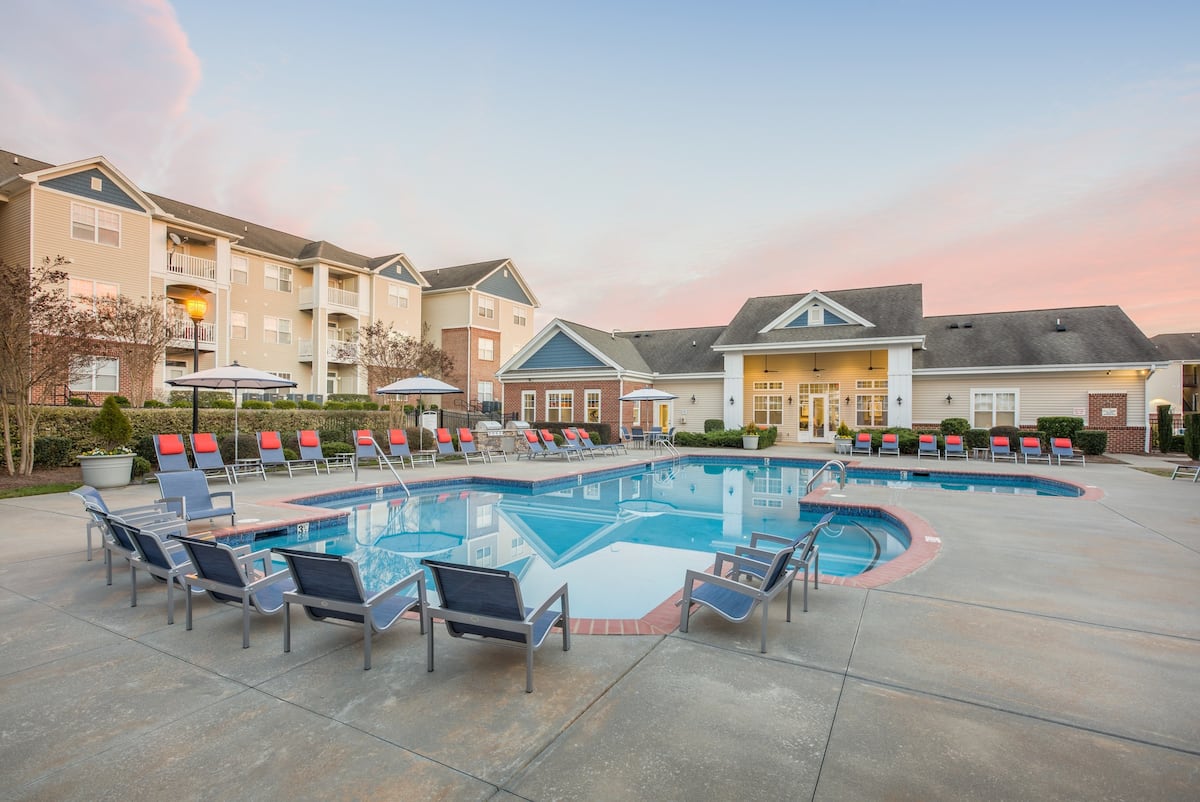 Exterior of Avant at Steele Creek, an Airbnb-friendly apartment in Charlotte, NC
