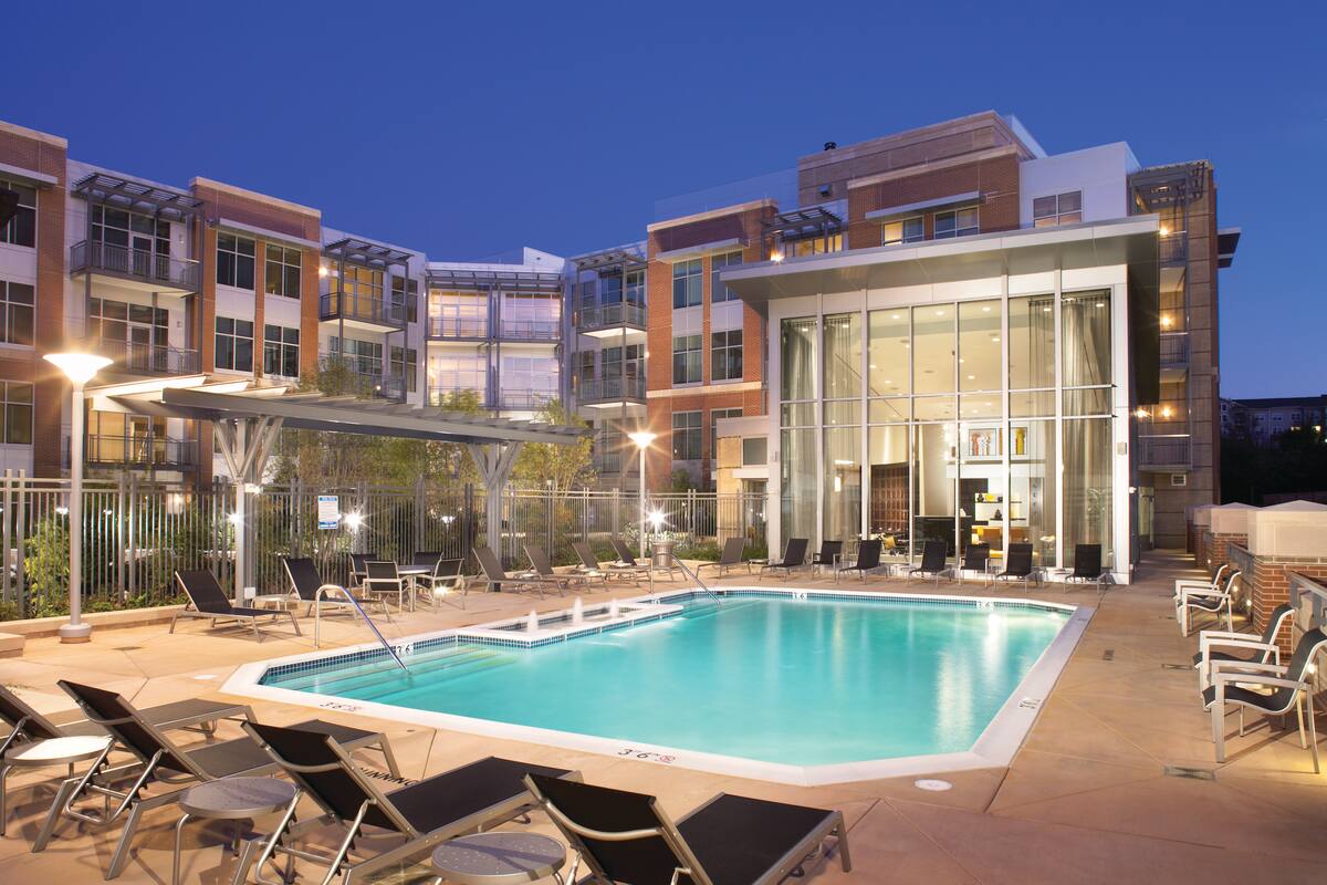 Exterior of Lofts at Park Crest, an Airbnb-friendly apartment in McLean, VA