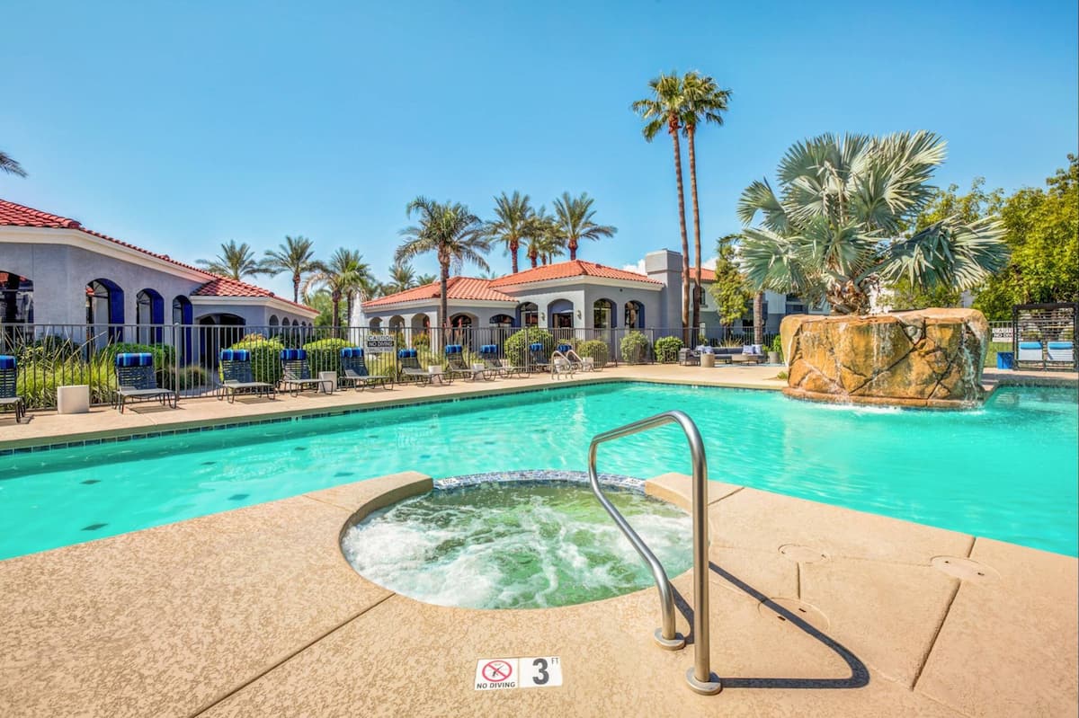 Exterior of Avana Desert View, an Airbnb-friendly apartment in Scottsdale, AZ