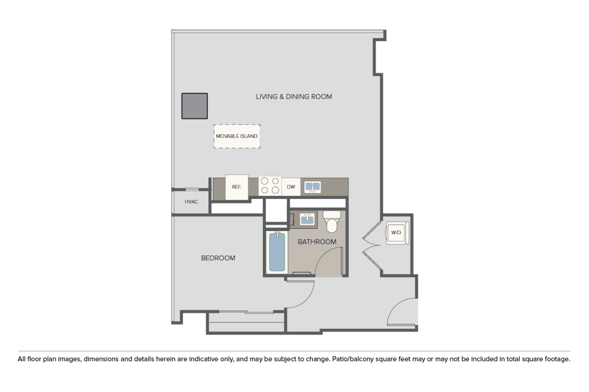Floorplan diagram for Plan Ashbury, showing 1 bedroom