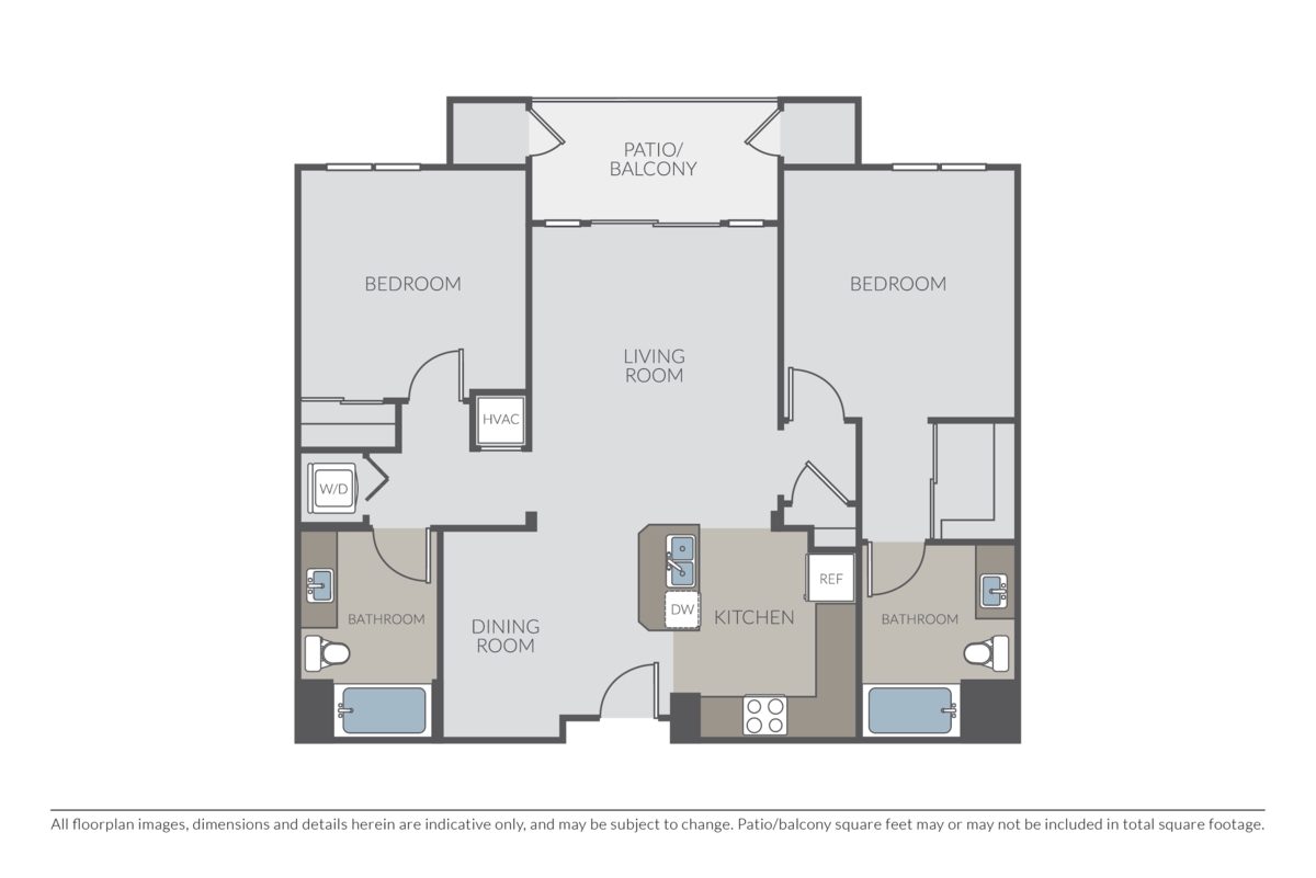 Floorplan diagram for Cambridge, showing 2 bedroom