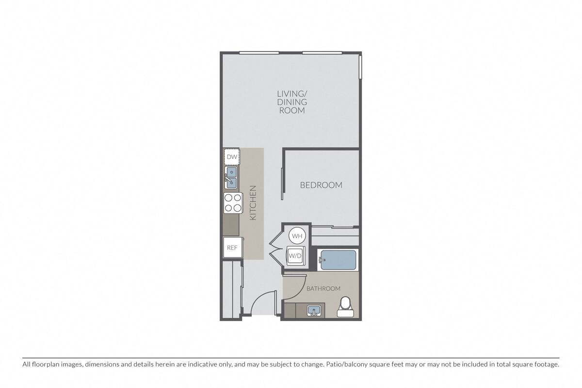 Floorplan diagram for Jade, showing 1 bedroom