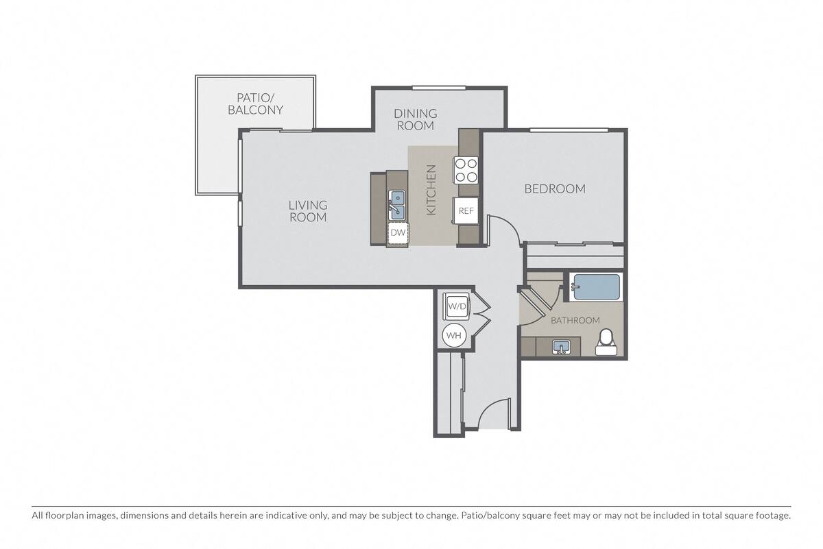 Floorplan diagram for Emerald, showing 1 bedroom