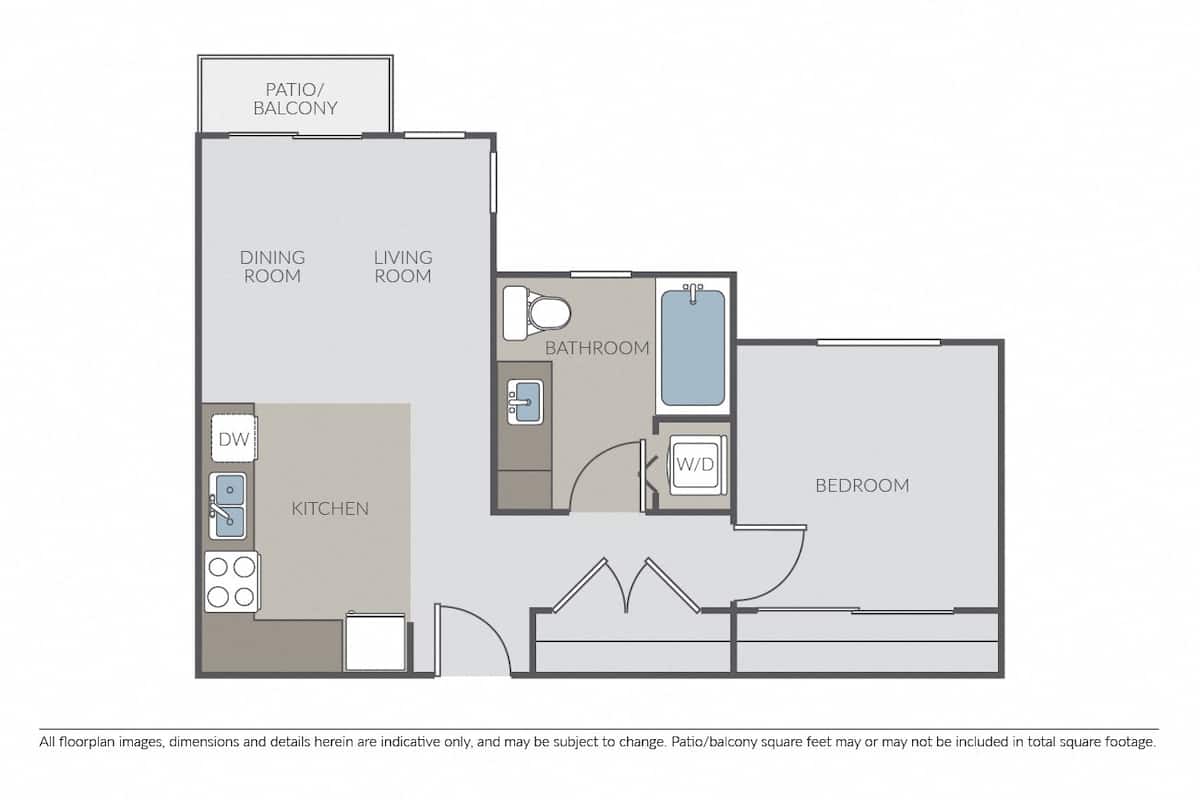 Floorplan diagram for Jasper, showing 1 bedroom