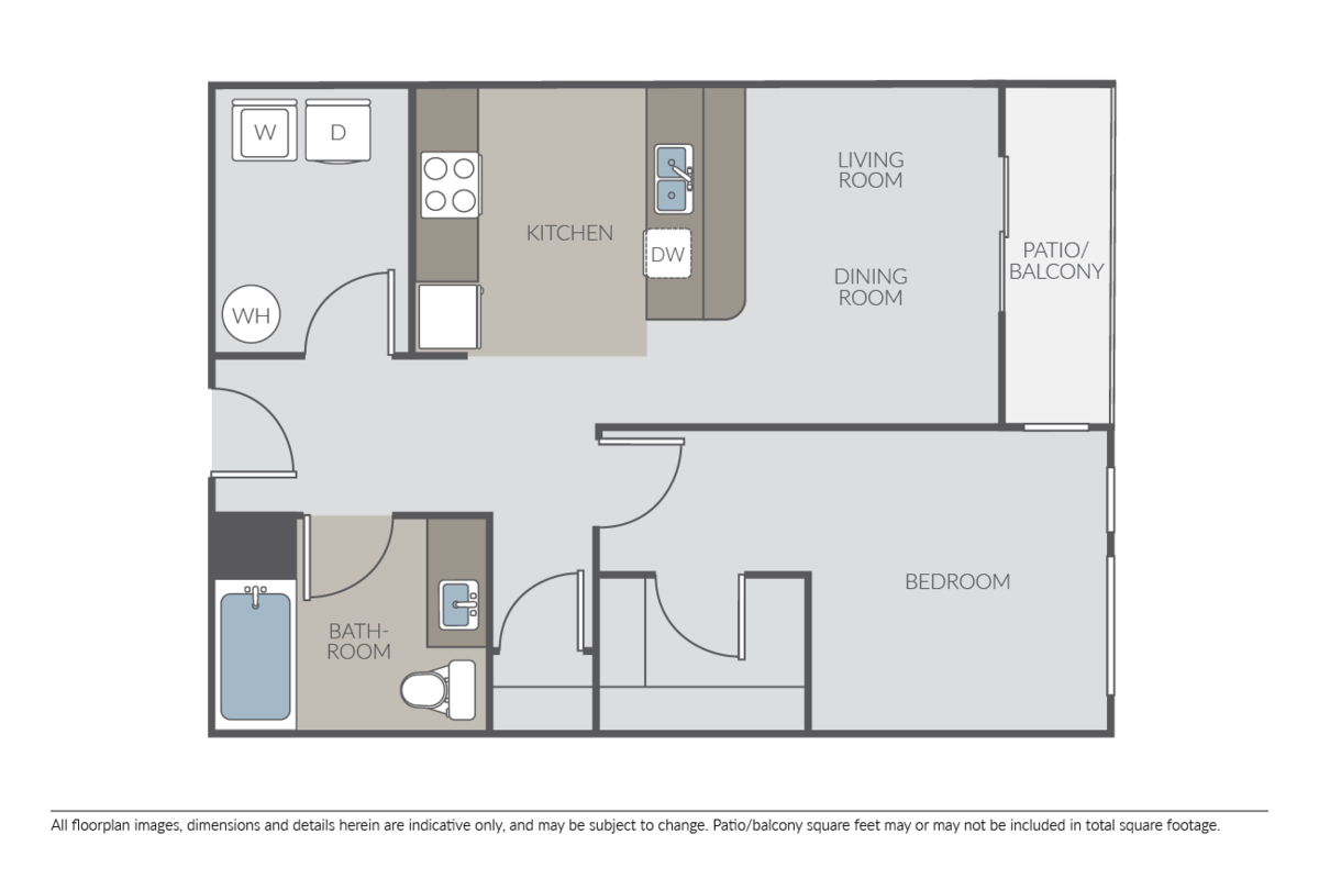 Floorplan diagram for Citrine, showing 1 bedroom