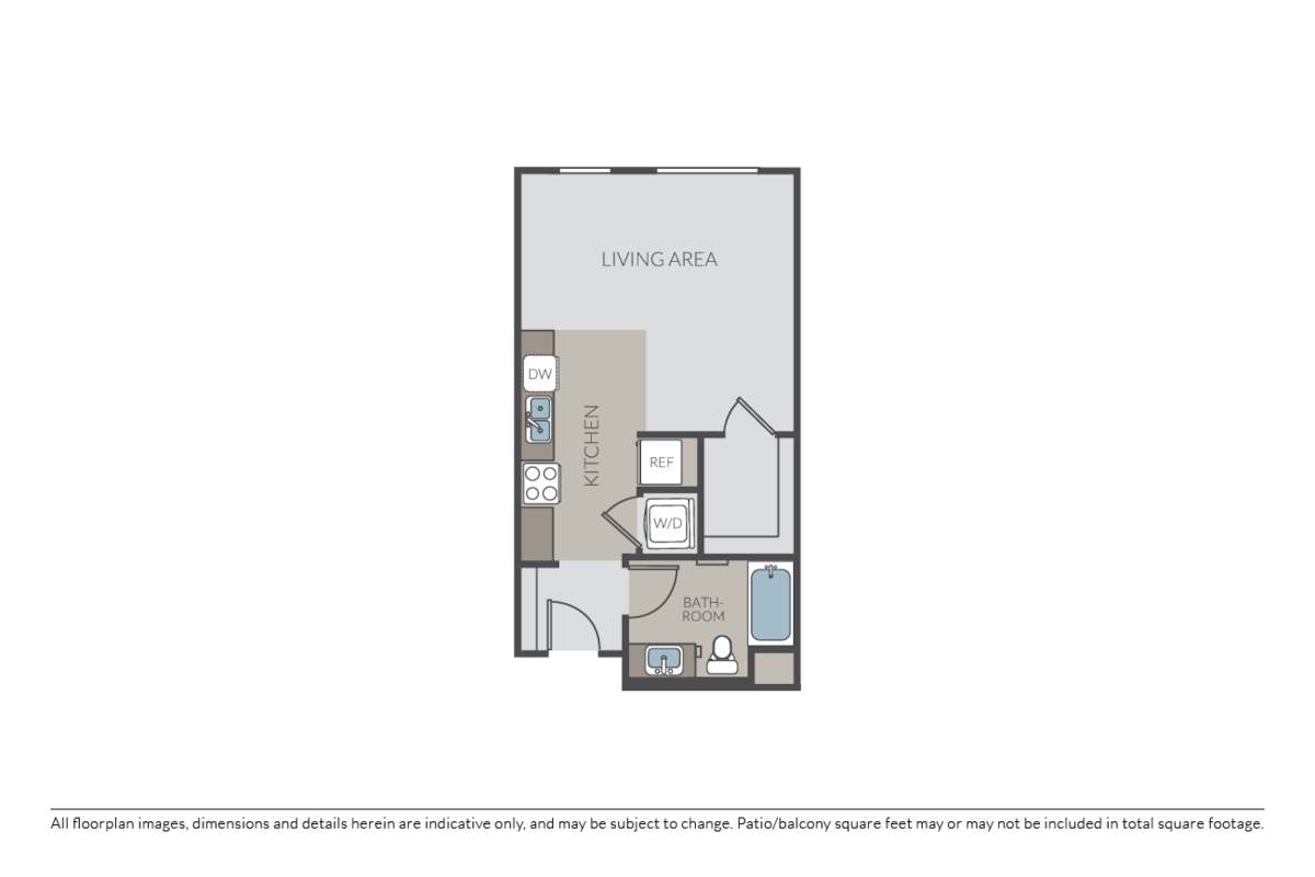 Floorplan diagram for Slate, showing Studio