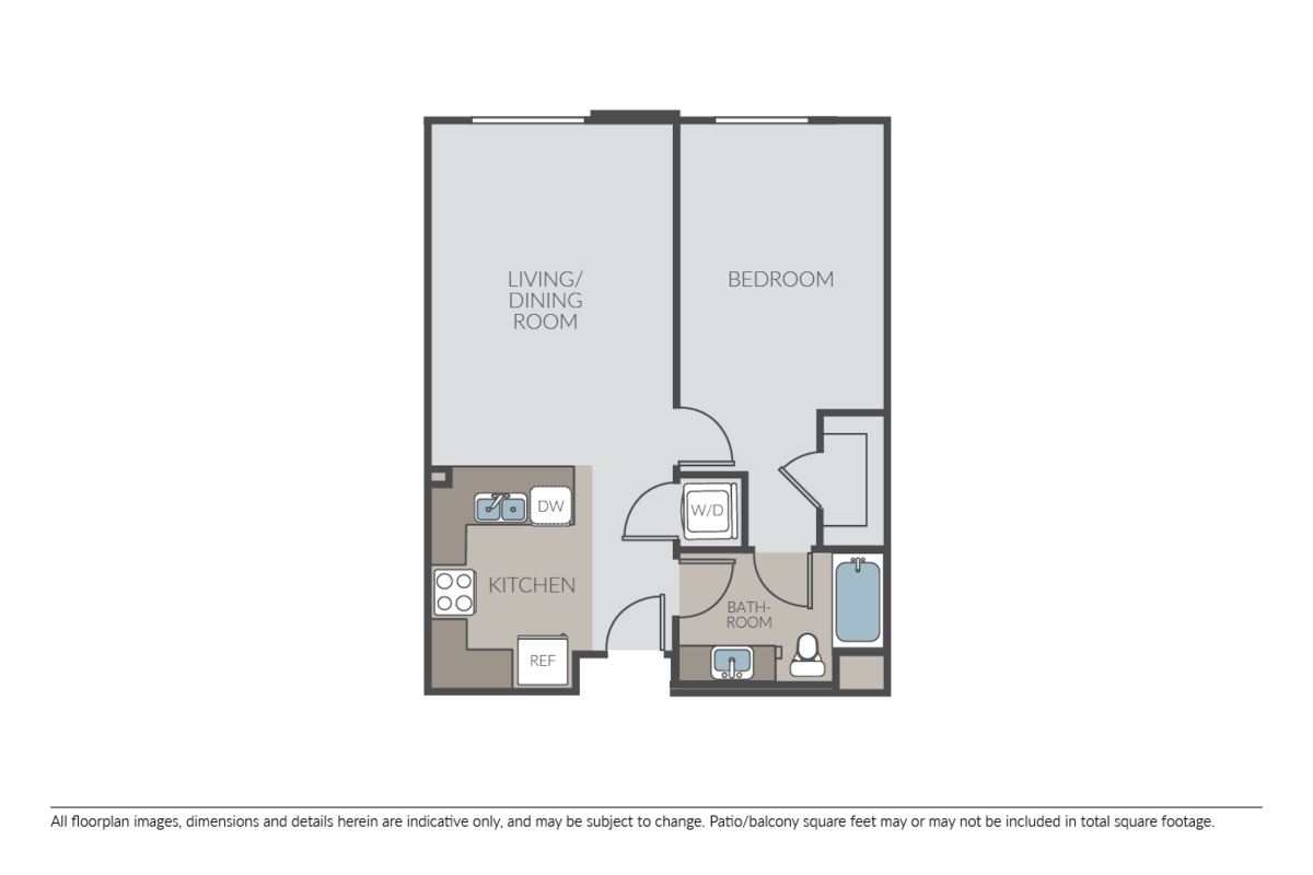 Floorplan diagram for Granite, showing 1 bedroom