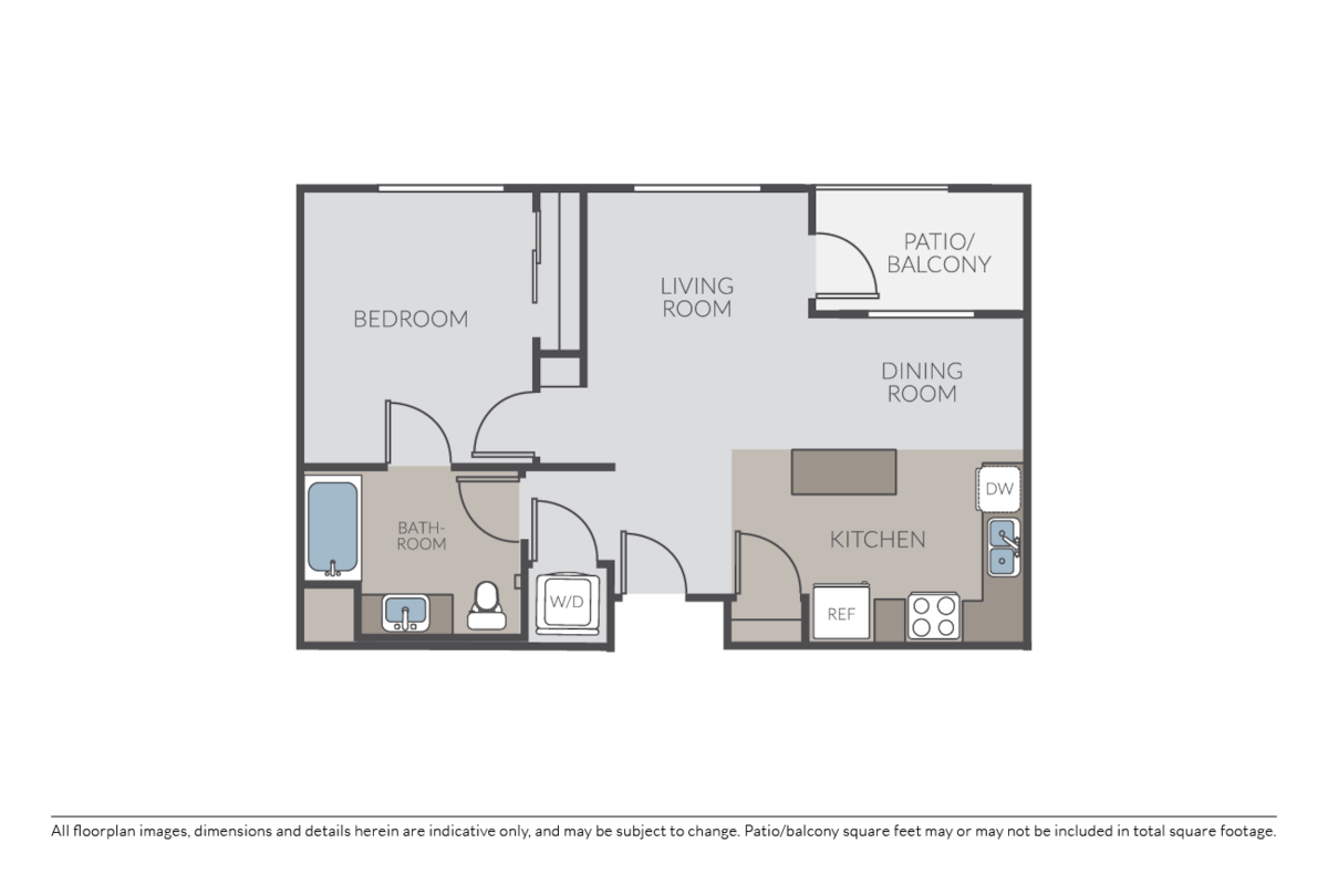 Floorplan diagram for Basalt, showing 1 bedroom