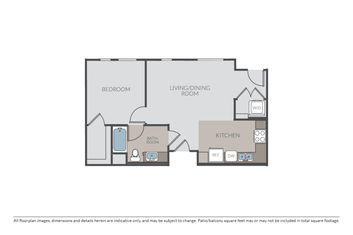 Floorplan diagram for Limestone, showing 1 bedroom