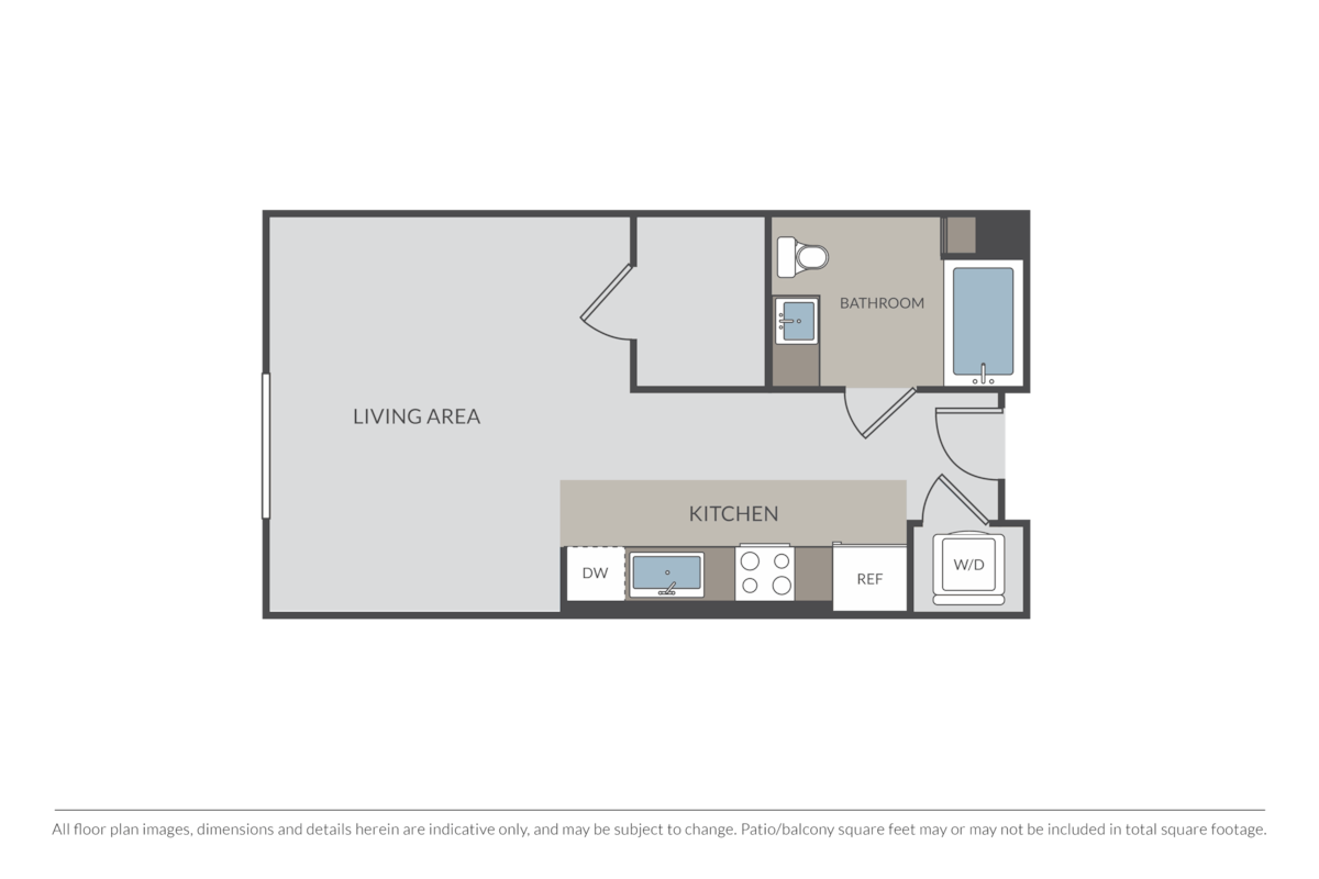 Floorplan diagram for Melrose, showing Studio