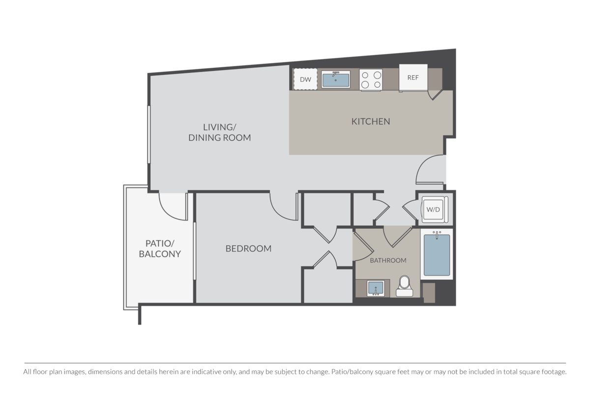 Floorplan diagram for Wilton, showing 1 bedroom