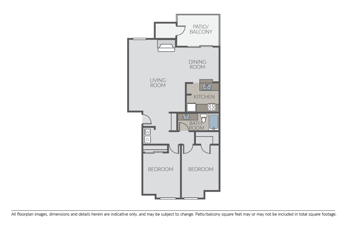 Floorplan diagram for Plan 2A, showing 2 bedroom