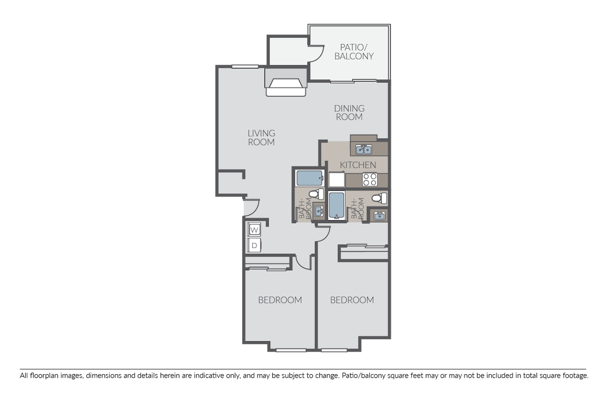 Floorplan diagram for Plan 2B, showing 2 bedroom