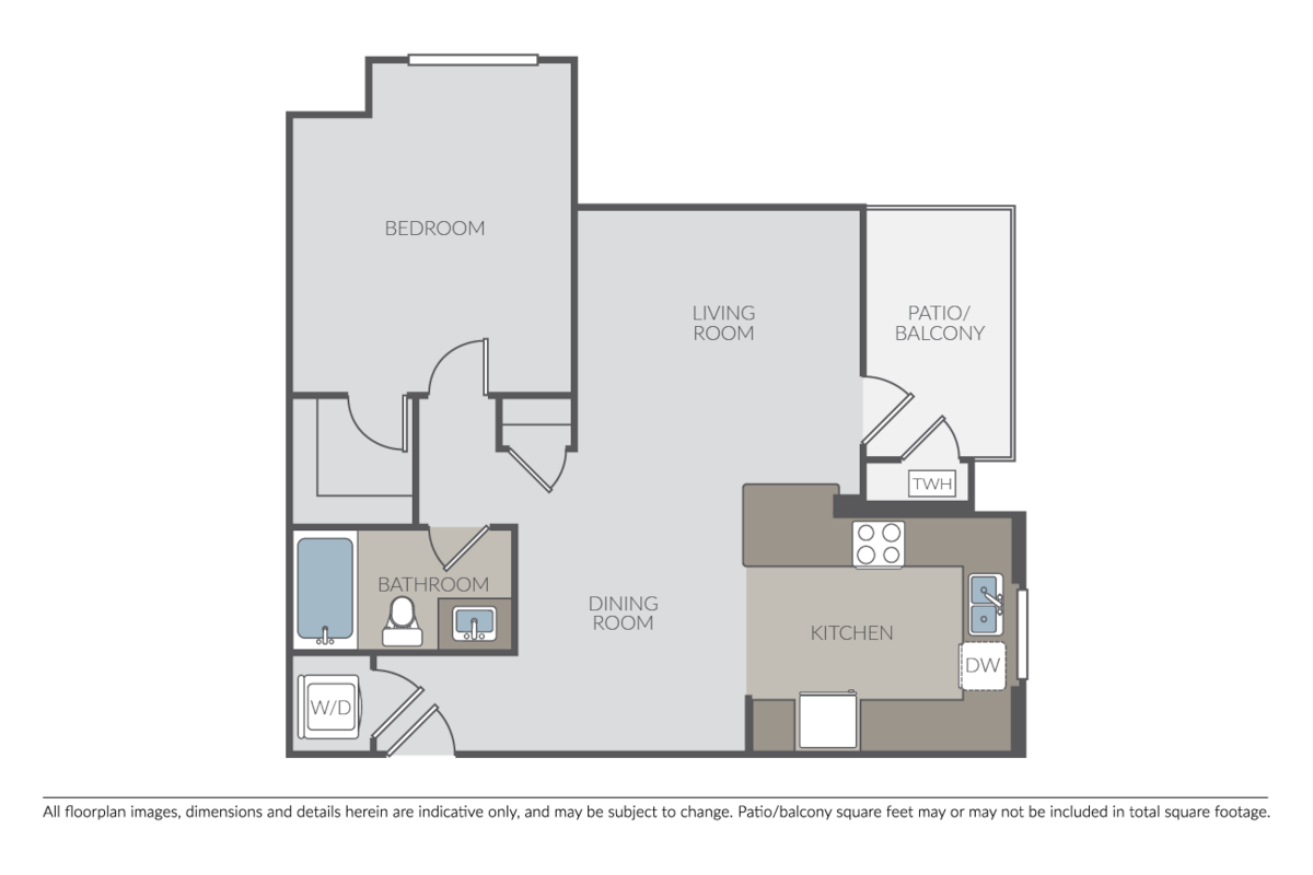 Floorplan diagram for Aster, showing 1 bedroom