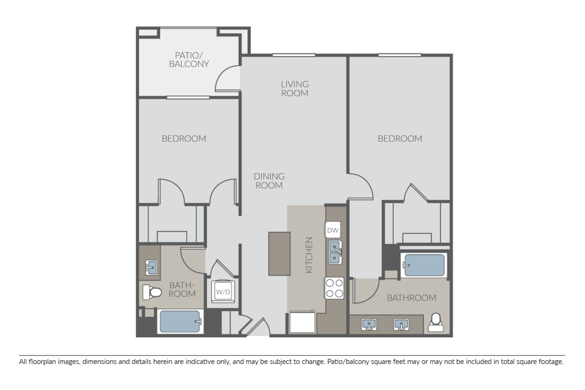 Floorplan diagram for Imperial, showing 2 bedroom