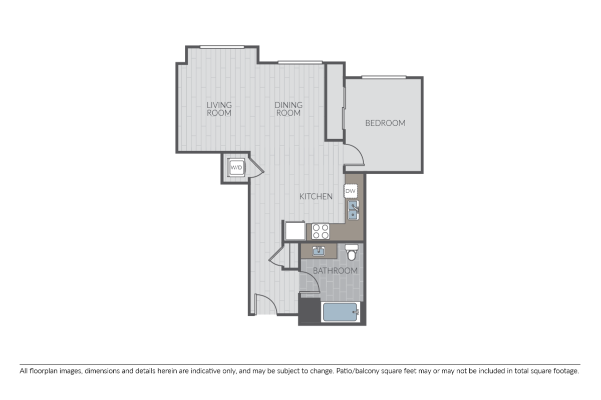 Floorplan diagram for 1F, showing 1 bedroom