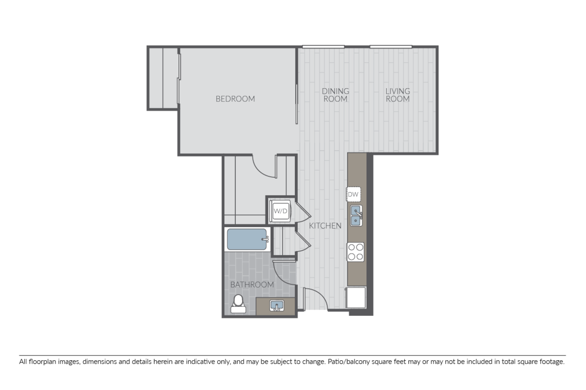Floorplan diagram for 1I, showing 1 bedroom