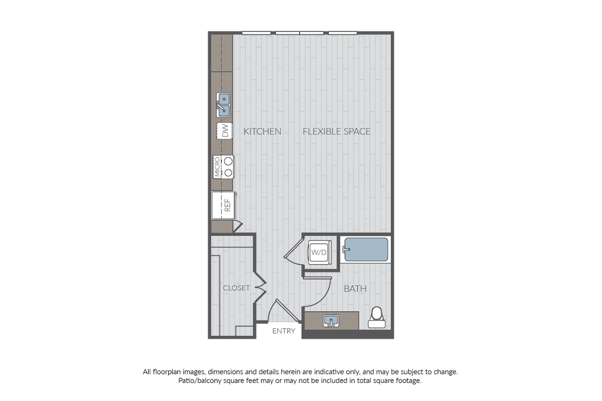 Floorplan diagram for Plan SD, showing Studio