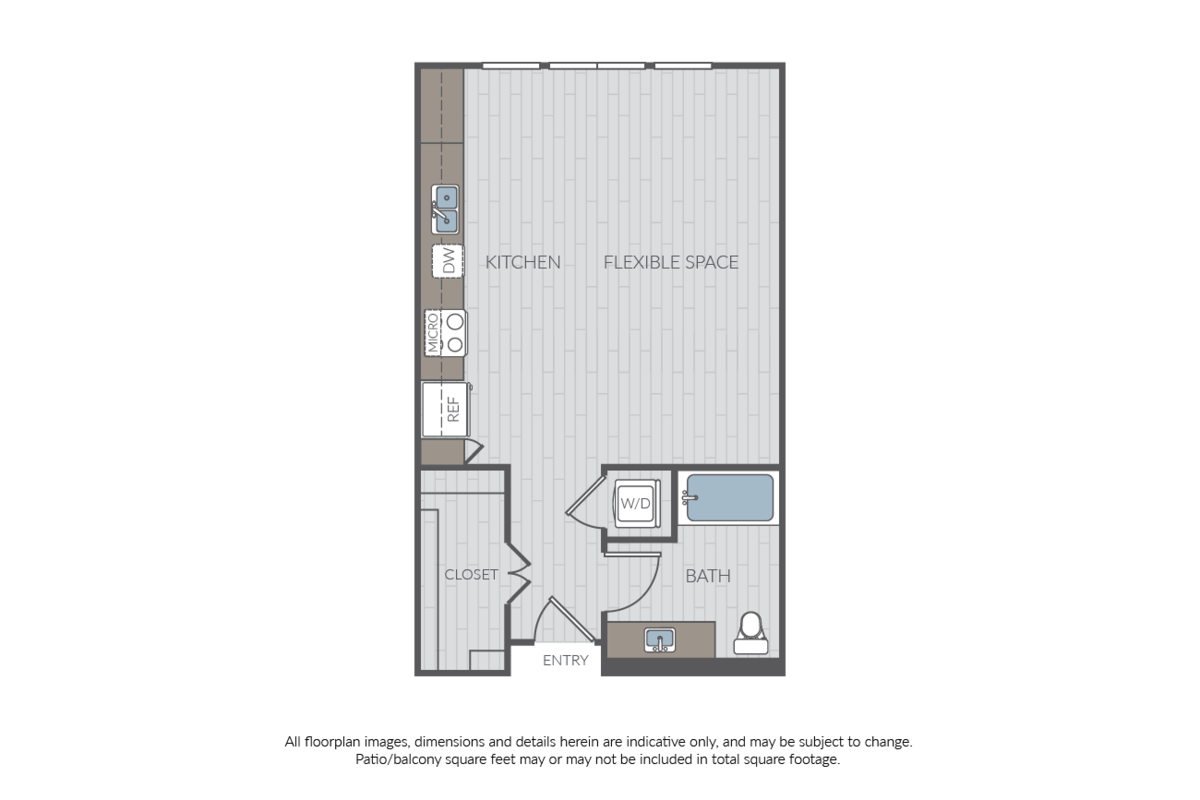 Floorplan diagram for Plan SD, showing Studio
