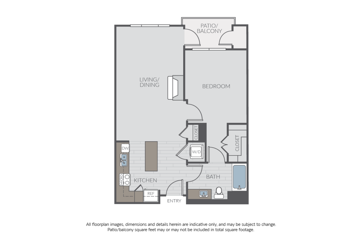 Floorplan diagram for Plan 1B, showing 1 bedroom