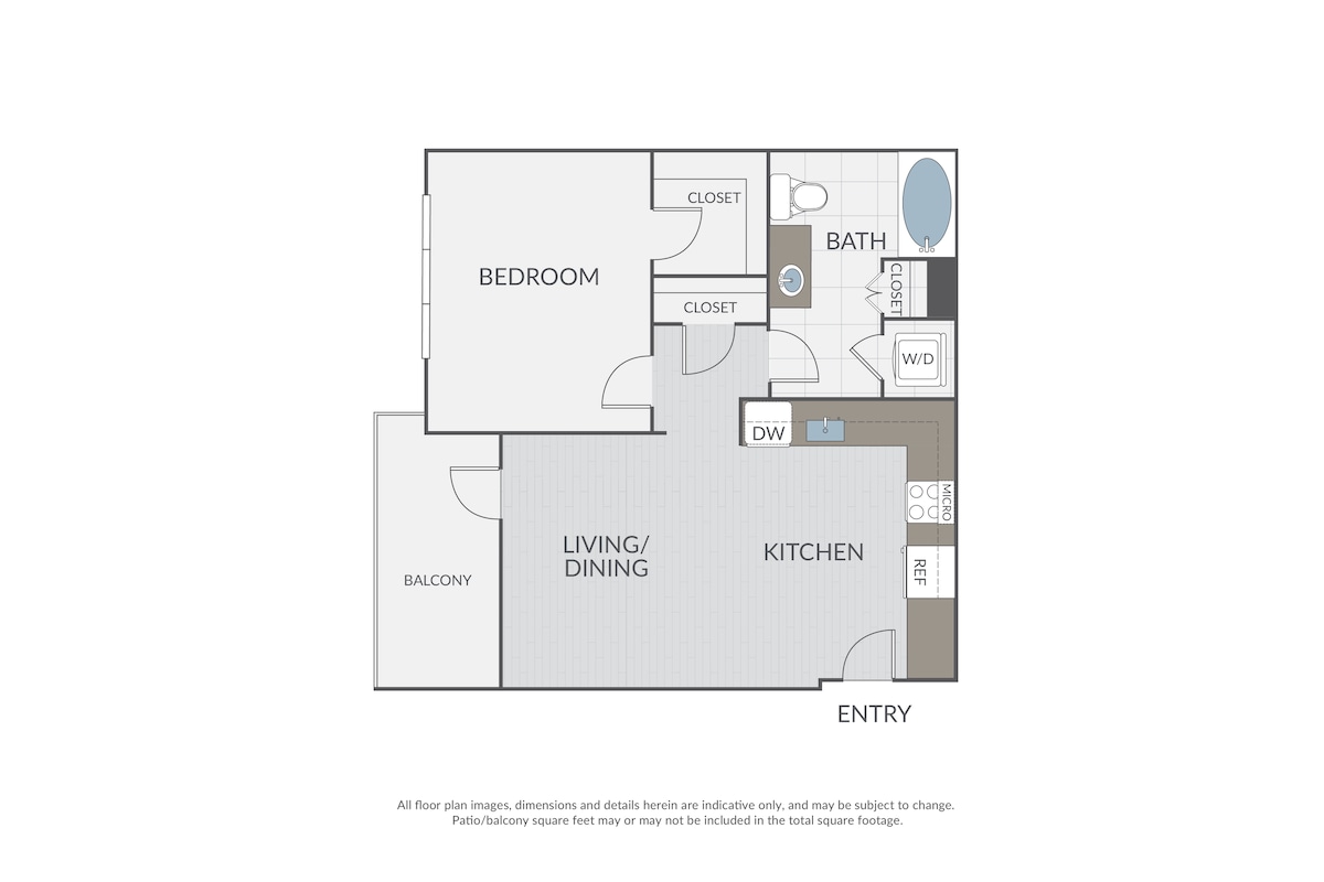 Floorplan diagram for Plan 1A, showing 1 bedroom