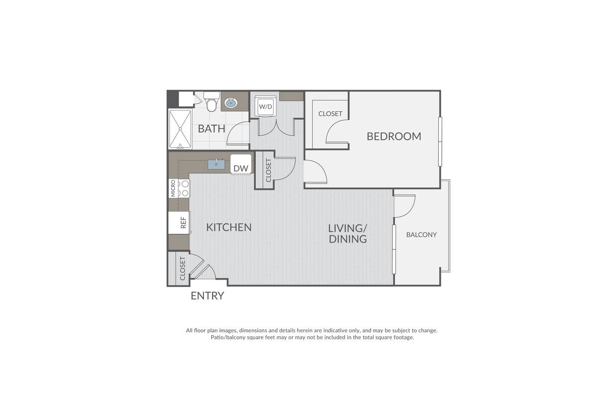 Floorplan diagram for Plan 1D, showing 1 bedroom