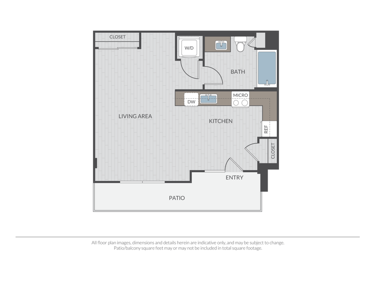 Floorplan diagram for Plan SA, showing Studio