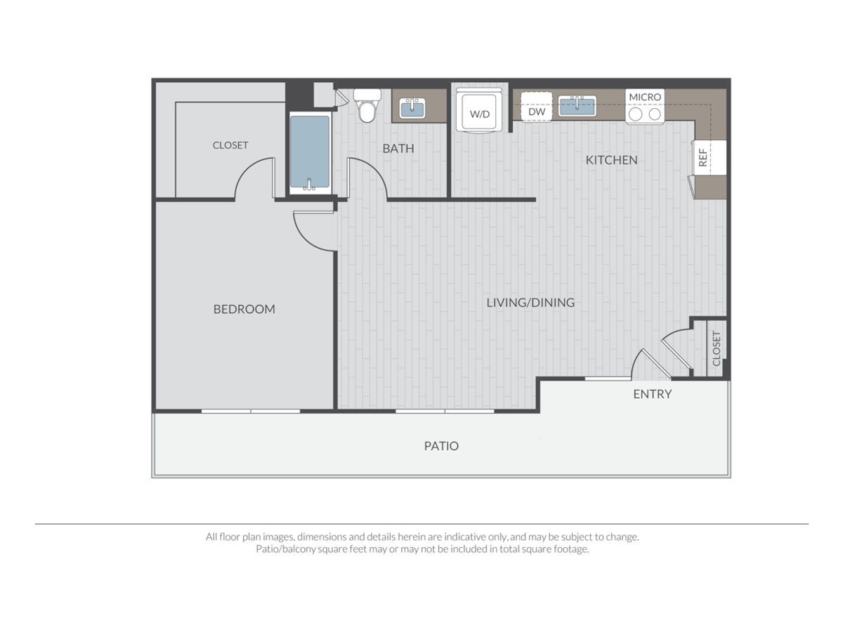Floorplan diagram for Plan 1C, showing 1 bedroom
