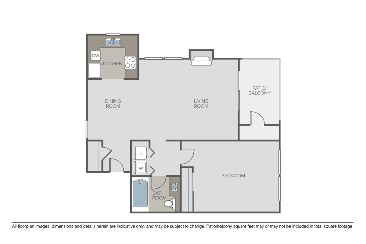 Floorplan diagram for Sunol, showing 1 bedroom