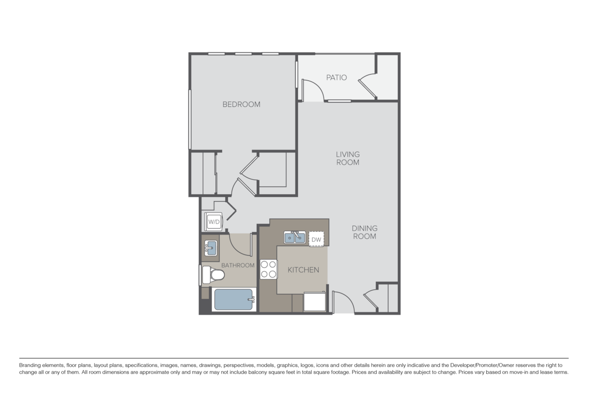 Floorplan diagram for Sevilla, showing 1 bedroom