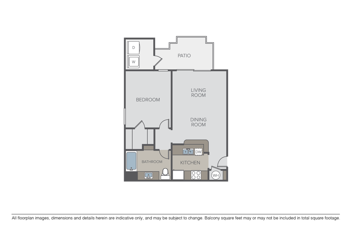 Floorplan diagram for Plan 1A, showing 1 bedroom