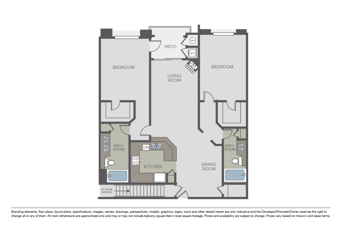 Floorplan diagram for Sandalwood, showing 2 bedroom