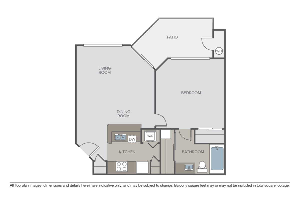 Floorplan diagram for Nantucket, showing 1 bedroom