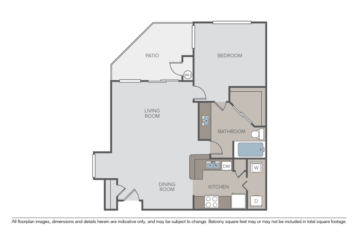 Floorplan diagram for Atlantic, showing 1 bedroom