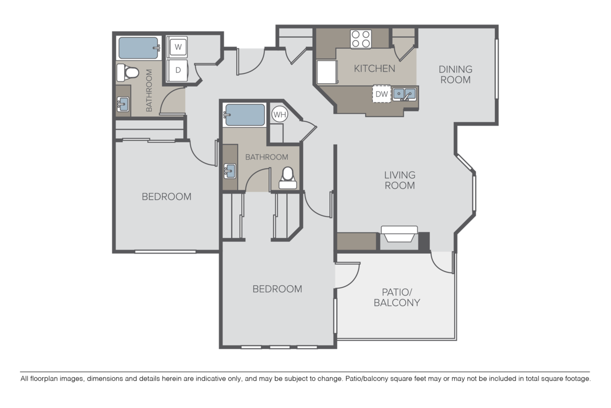 Floorplan diagram for Martinique, showing 2 bedroom