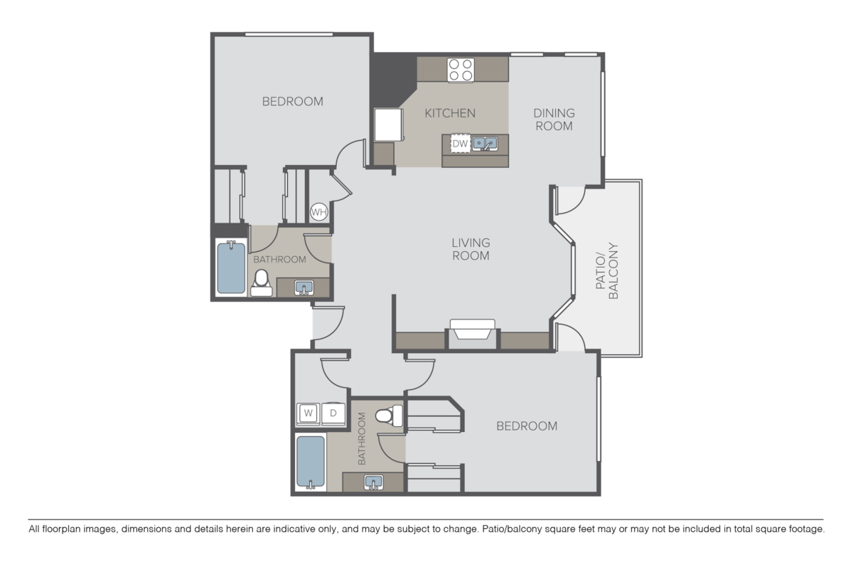 Floorplan diagram for Saratoga, showing 2 bedroom