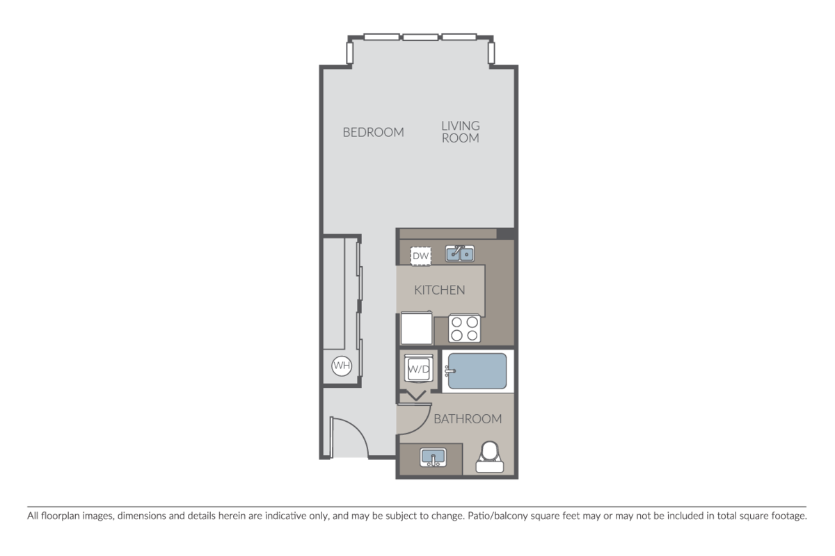 Floorplan diagram for Studio B, showing Studio