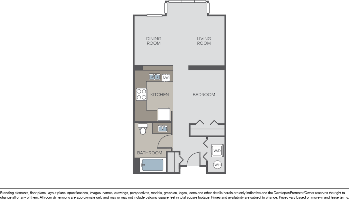 Floorplan diagram for Studio E, showing Studio