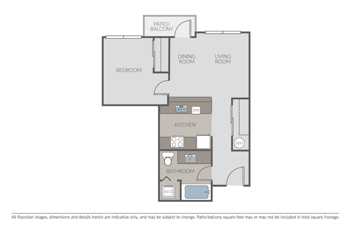 Floorplan diagram for Plan 1A, showing 1 bedroom
