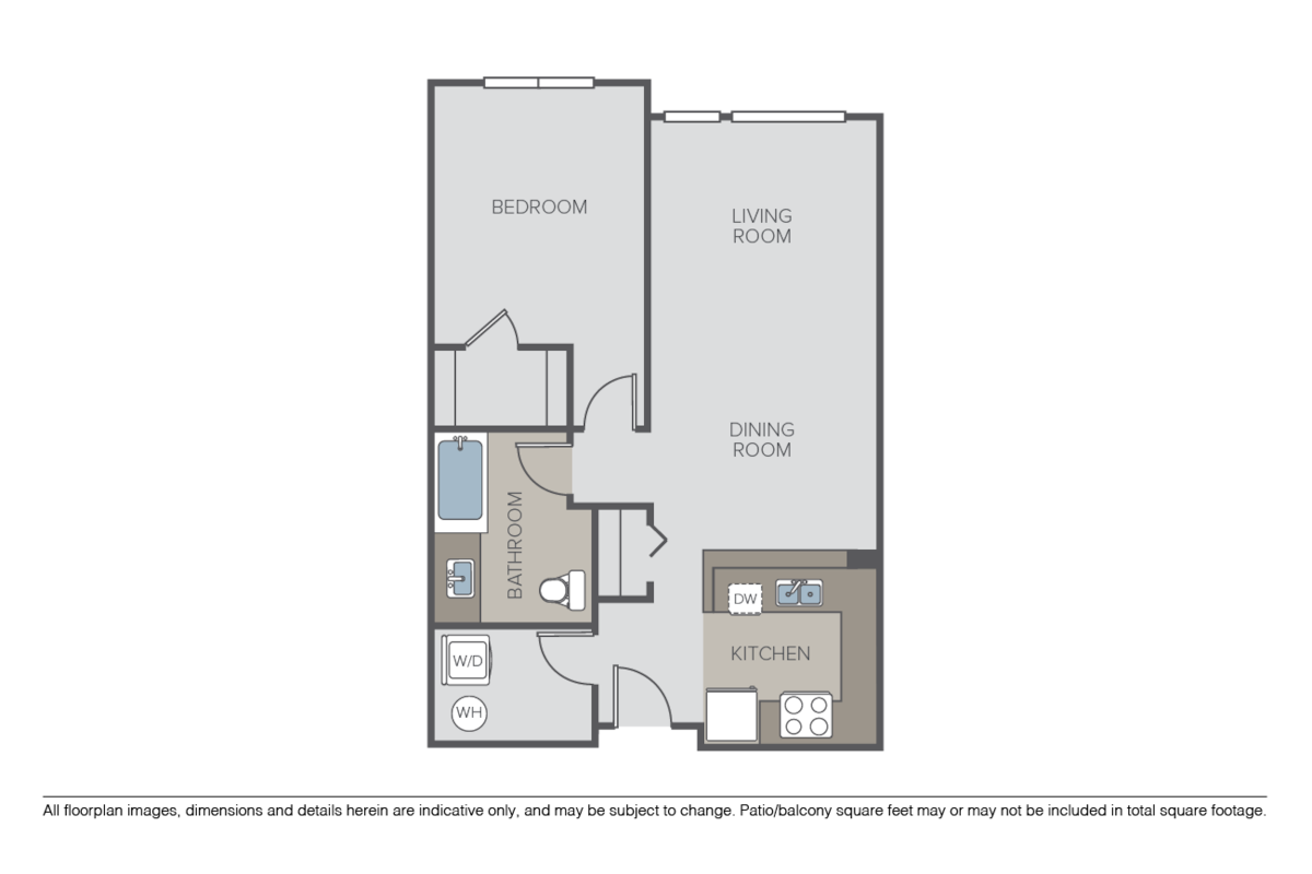 Floorplan diagram for Plan 1C, showing 1 bedroom