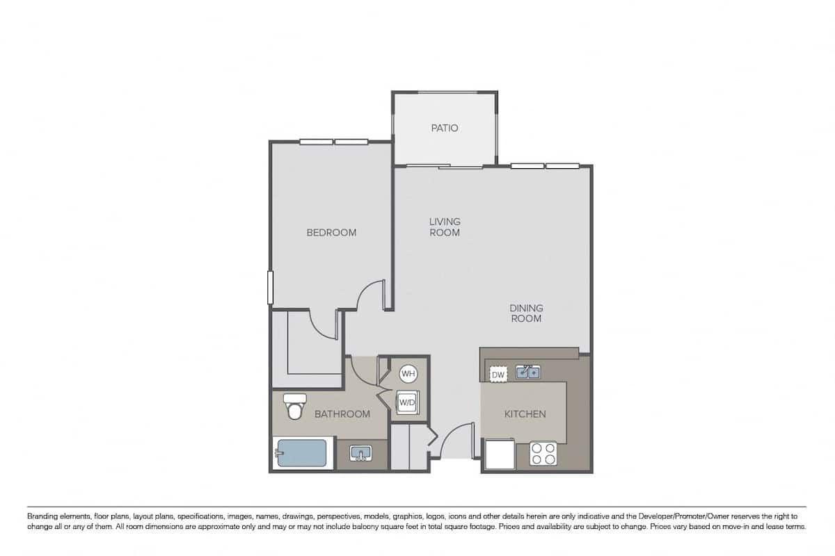 Floorplan diagram for Plan 1G, showing 1 bedroom